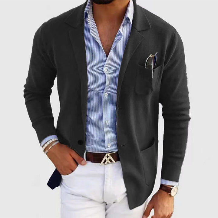 Casual knit blazer for men with modern details Lune London