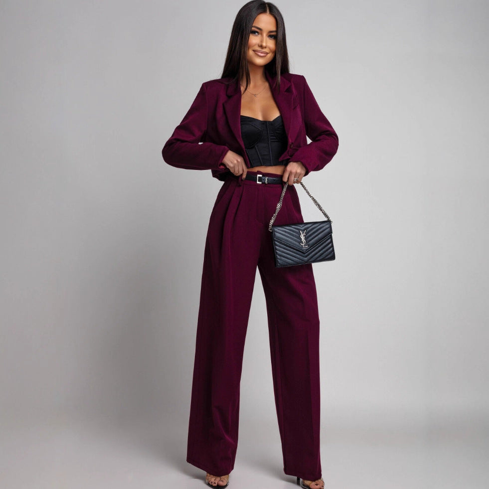 Soft jacket for women with wide pants Lune London