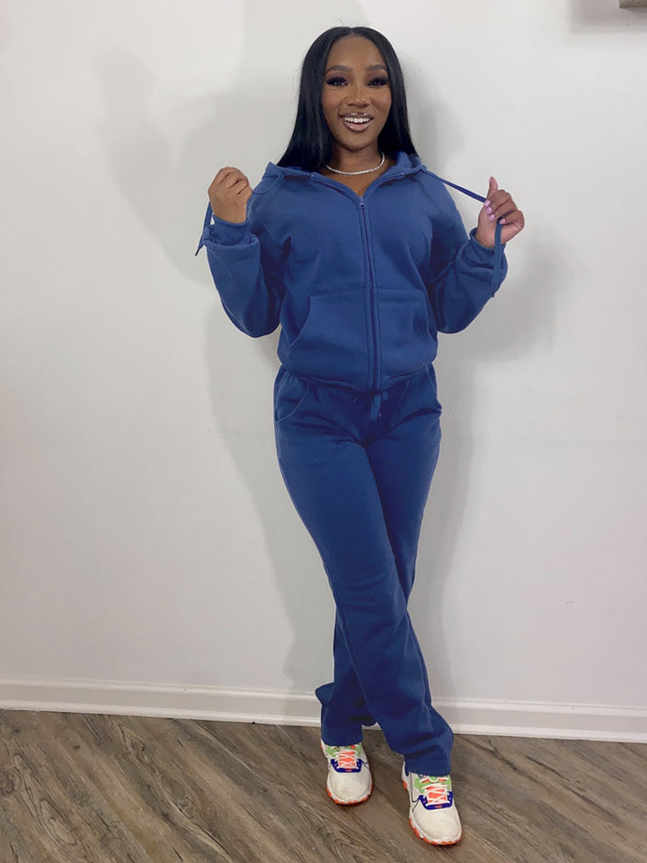 Women’s sporty leisure suit set with full zip Chic & Stil