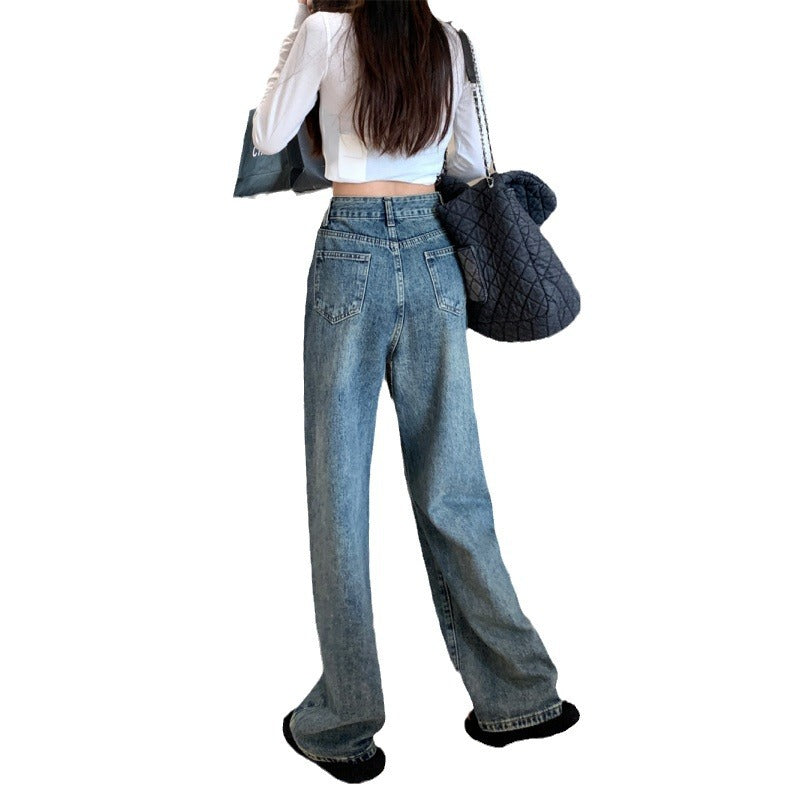 Jeans vintage à coupe large pour femmes Chic & Stil