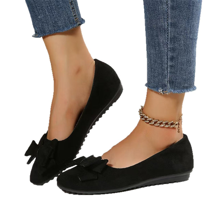 Elegant women's ballerinas with bow detail Lune London