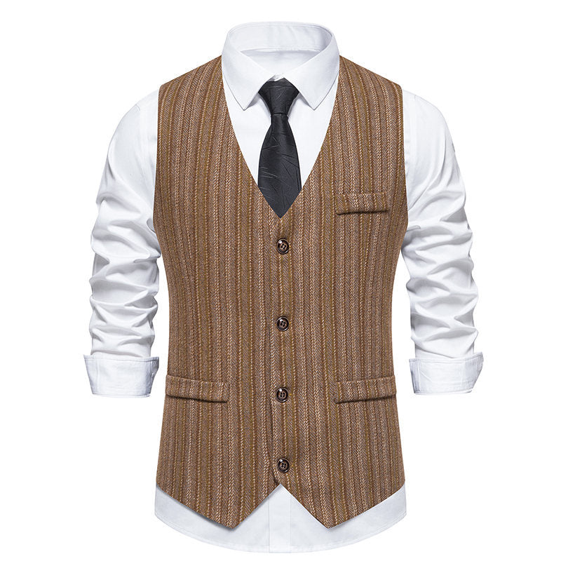 Elegant cardigan for men in classic herringbone pattern Lune London