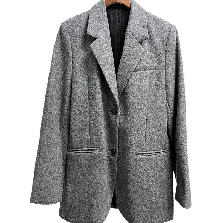 Chic and Stylish Textured Wool Blazer for Women