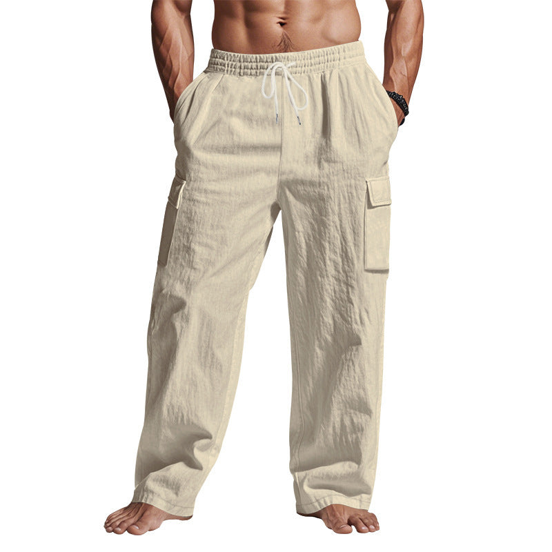 Casual cargo pants for men with elastic waistband and practical side pockets Lune London
