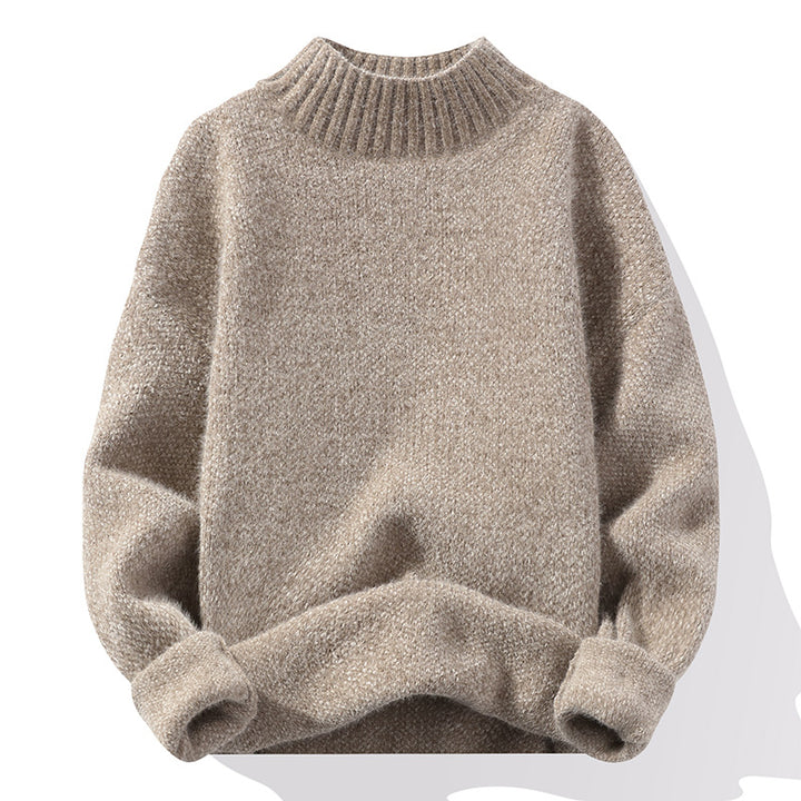Women High-Quality Ribbed Knit Sweater with Turtleneck and Relaxed Fit Lune London