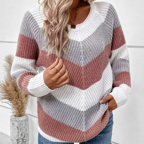 Pull en maille pour femmes au style chevron moderne Chic & Stil