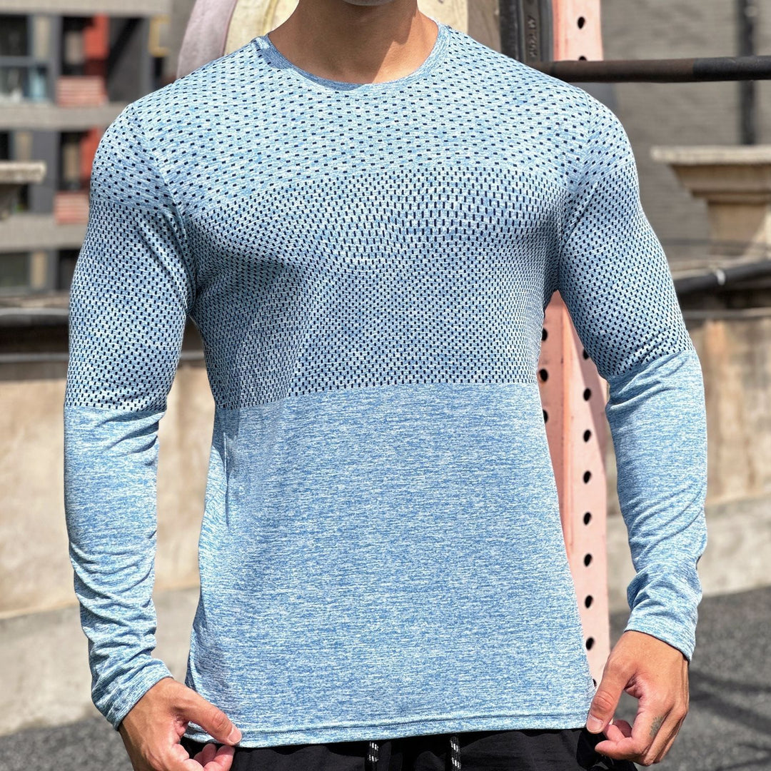 Men's long sleeve training T-shirt with breathable mesh design and moisture-wicking technology Lune London