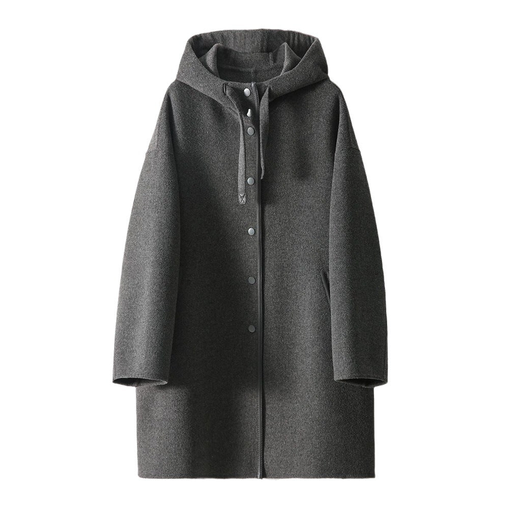 Ladies Fluid Transition Jacket with Hood and Snap Closure Lune London