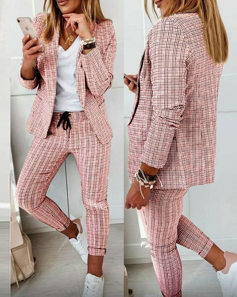 Checkered women's jacket with a casual fit Lune London