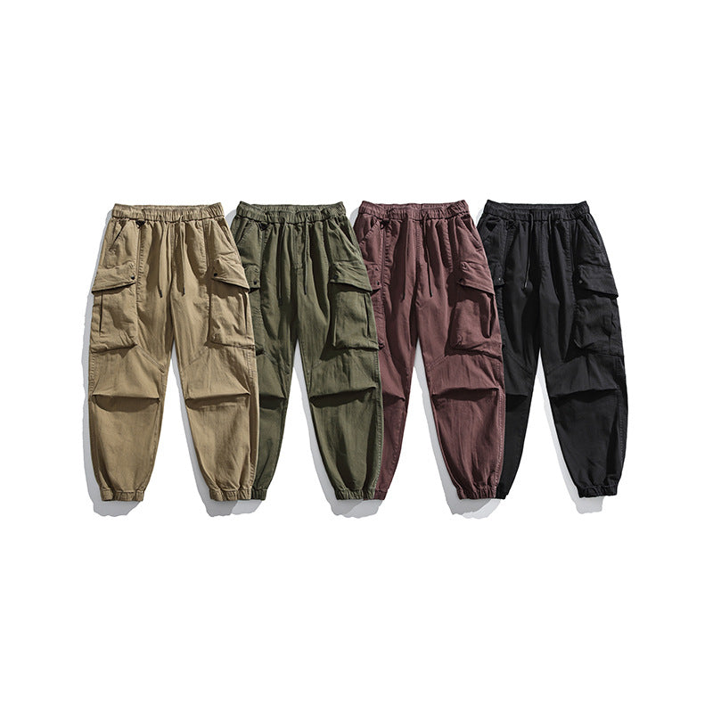 Pantalon cargo pour hommes avec taille élastique et poches pratiques Lune London