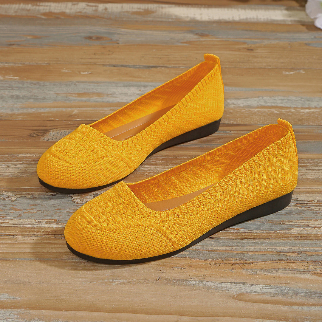 Ladies Lightweight Knitted Ballerinas Lune London
