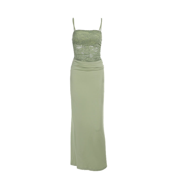 Elegant lace maxi evening dress for women Lune London