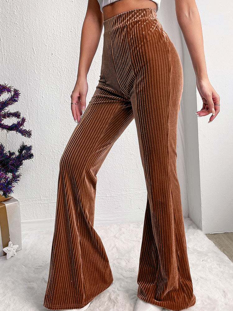 Ladies Bootcut Pants Elegant in High-Quality Velvet Lune London