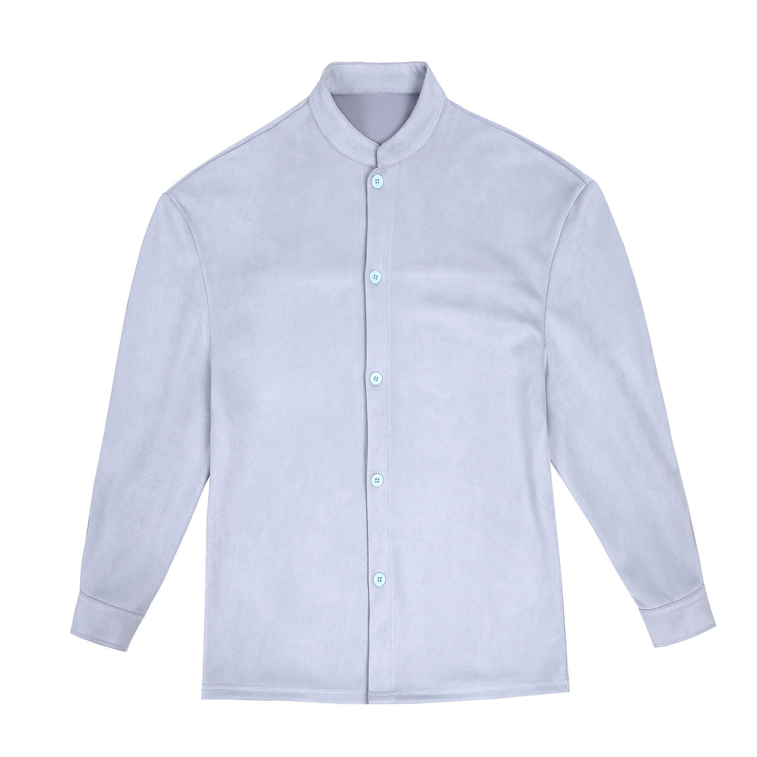 Women's long sleeve shirt with sparkling fabric and modern high collar Lune London