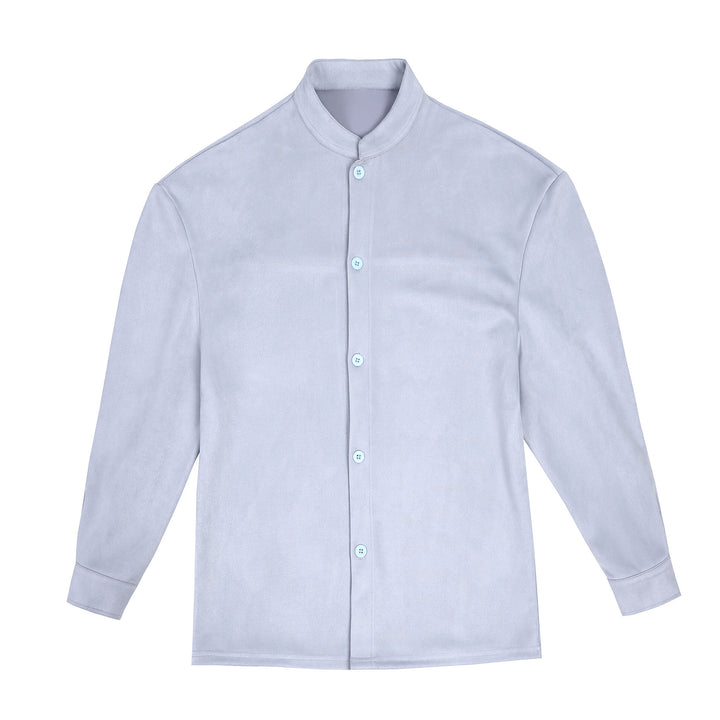 Women's long sleeve shirt with sparkling fabric and modern high collar Lune London