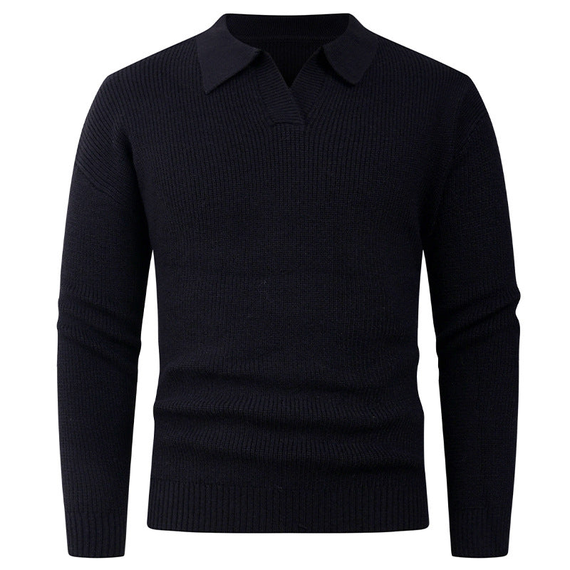 Casual men's sweater with modern collar Lune London