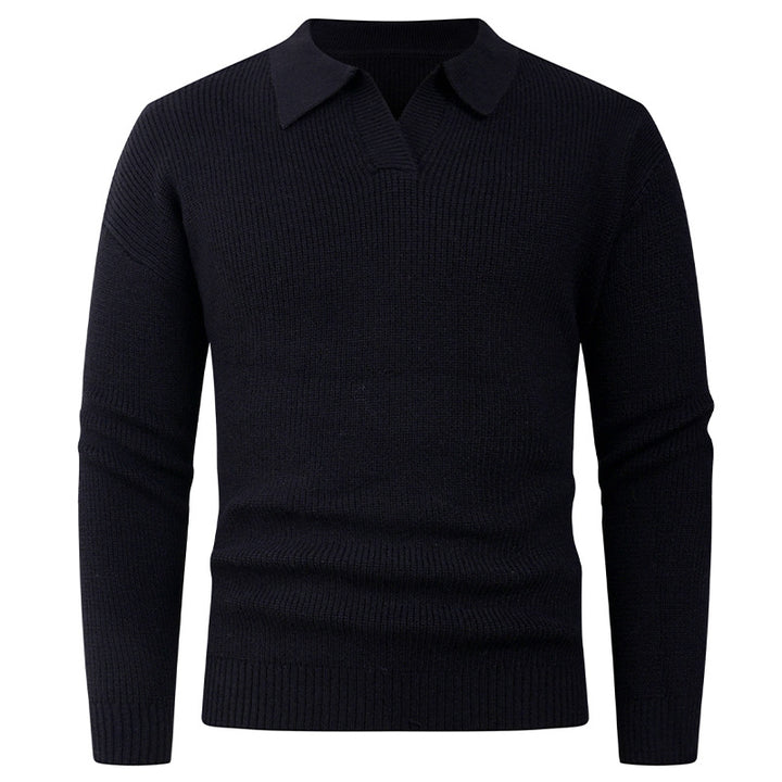 Casual men's sweater with modern collar Lune London