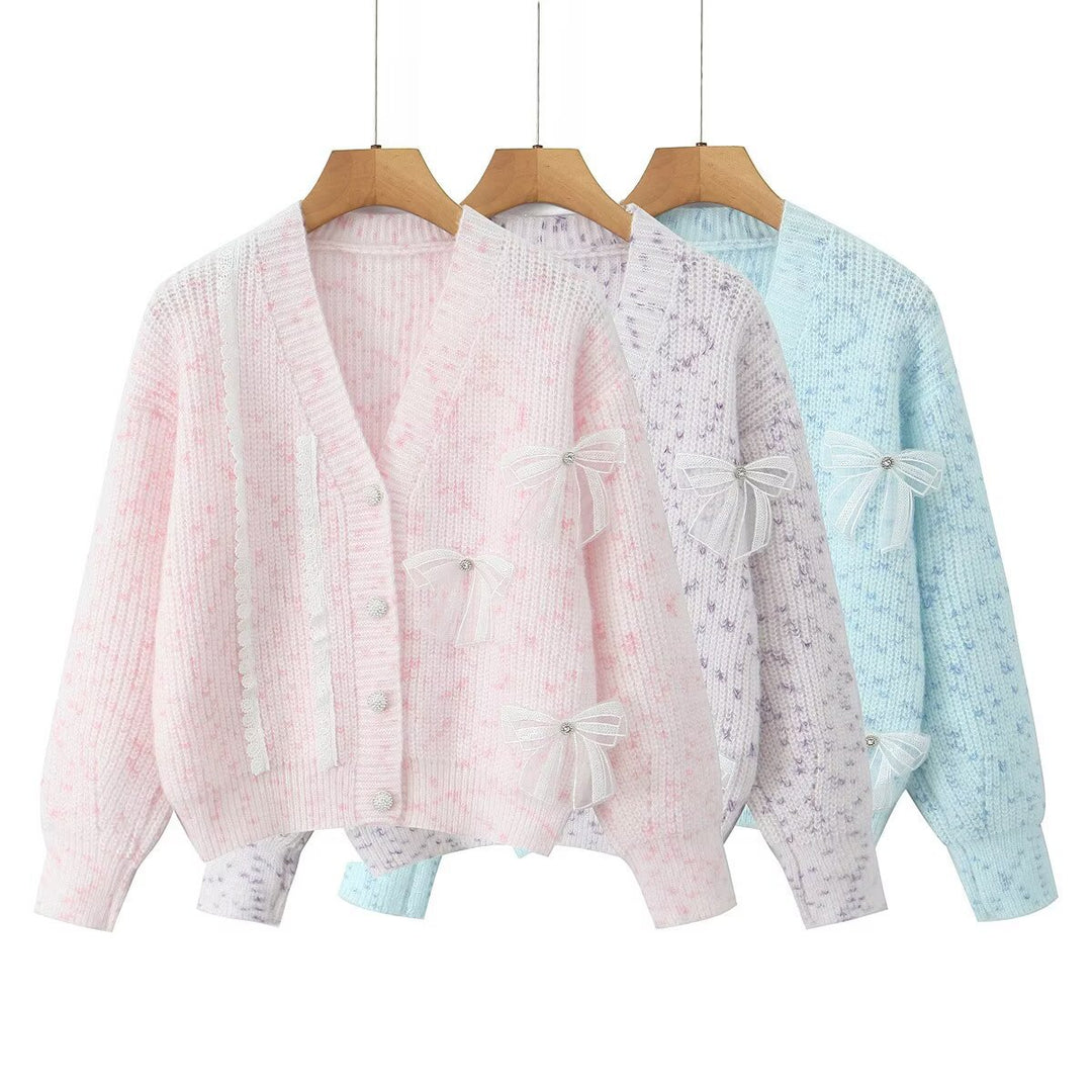 Cardigan Confortable pour Femme avec Détails de Noeud Délicats Chic & Stil
