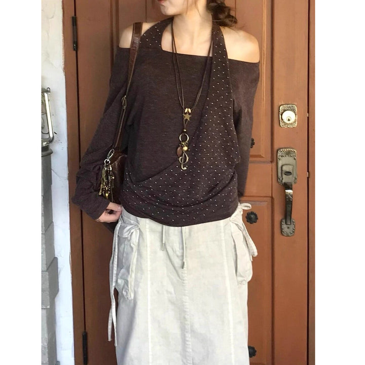 Women's long sleeve top with stylish cut-out detail Chic & Stil