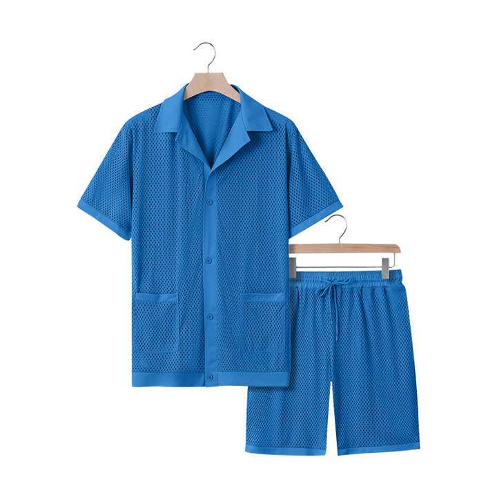 Lune London women's breathable mesh pajama set with practical pockets