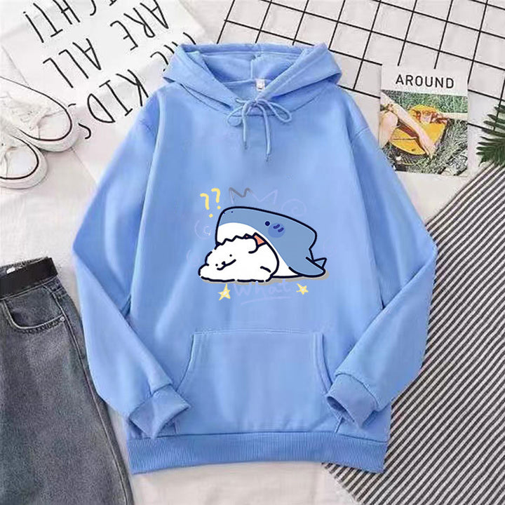 Women's hoodie with playful whale motif Chic & Stil