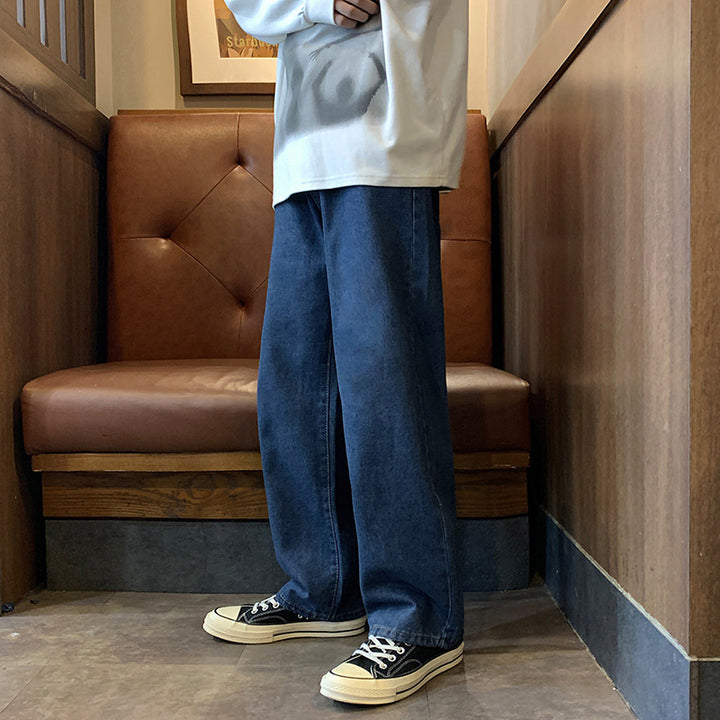 Casual cargo pants for men with wide legs and elastic waistband Lune London