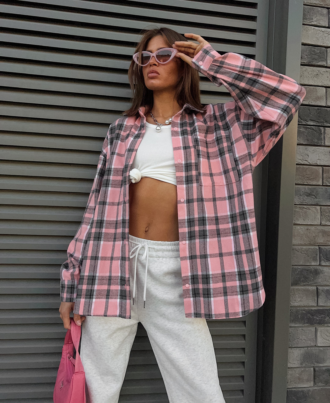 Casual checkered blouse for women Chic und Stil
