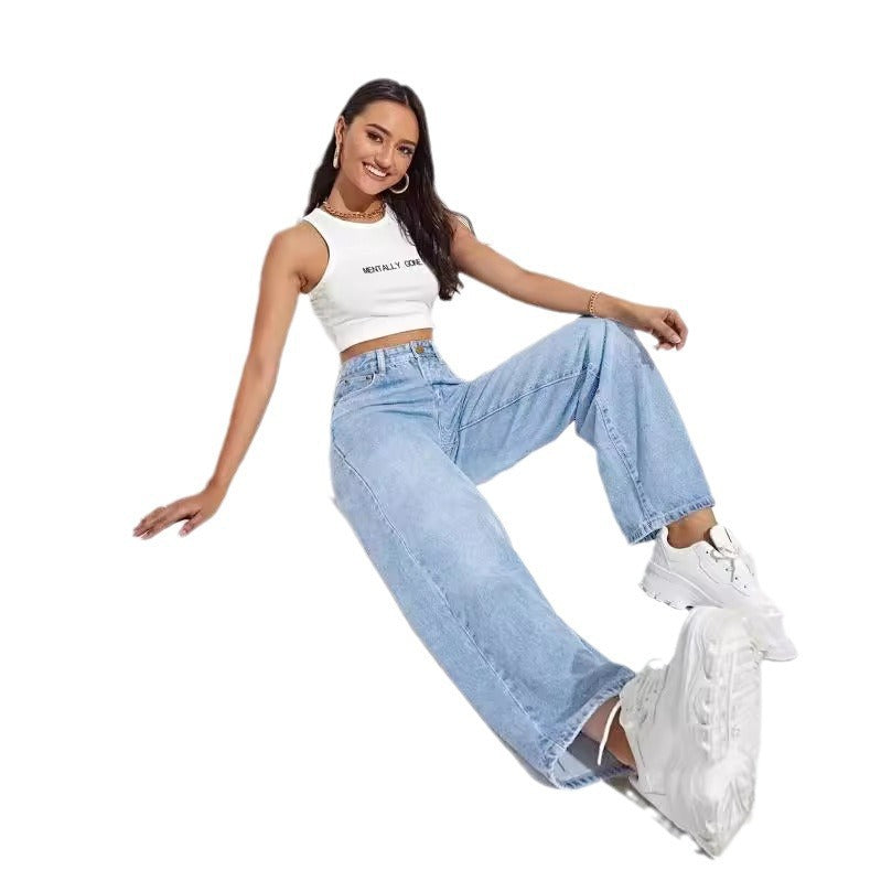 Lune London | Women Wide Cut Jeans in Vintage Style