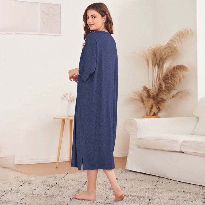 Nuisette décontractée pour femmes avec fentes latérales et poche poitrine pratique Chic & Stil