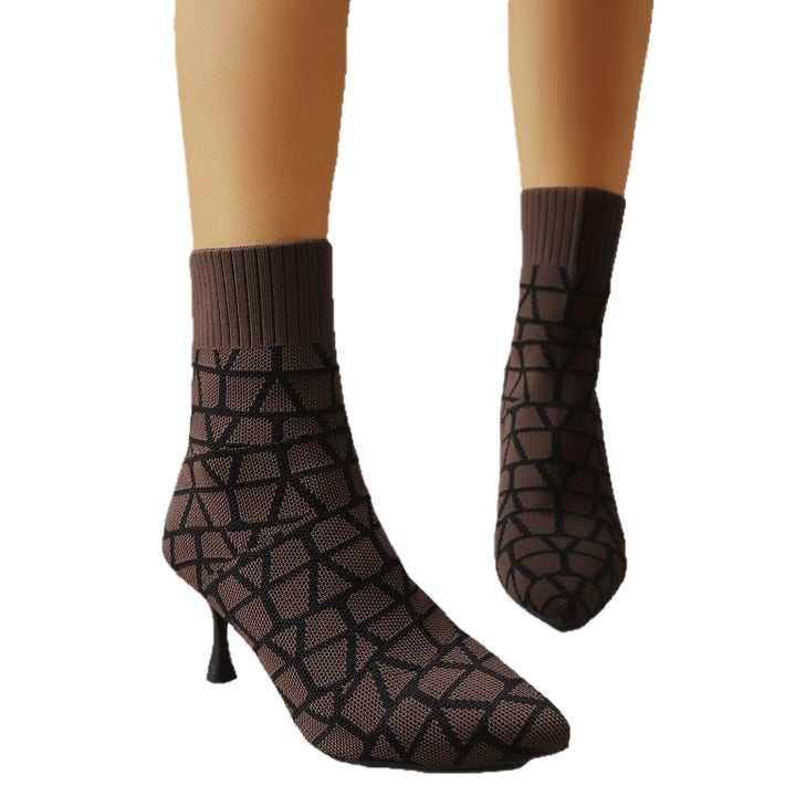Ladies' limited boots with sock shoes and an elegant heel Lune London