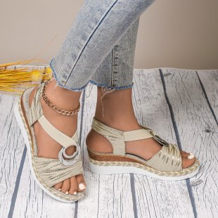 Ladies Casual Chic Platform Espadrille Sandals Lune London