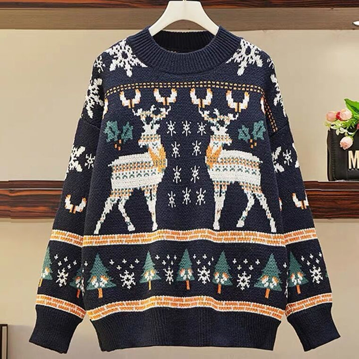 Christmas sweater for women with festive reindeer pattern and comfortable fit Lune London