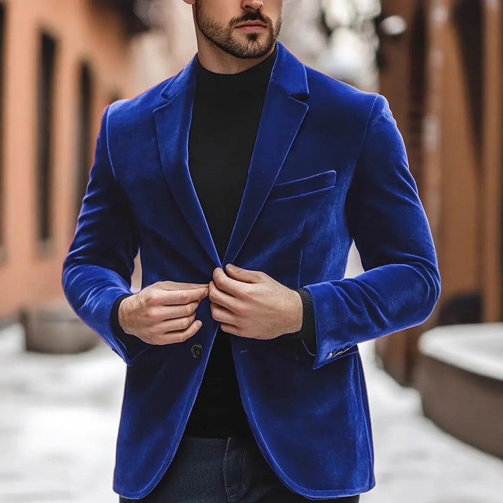 Elegant velvet jacket for men with modern fit Lune London