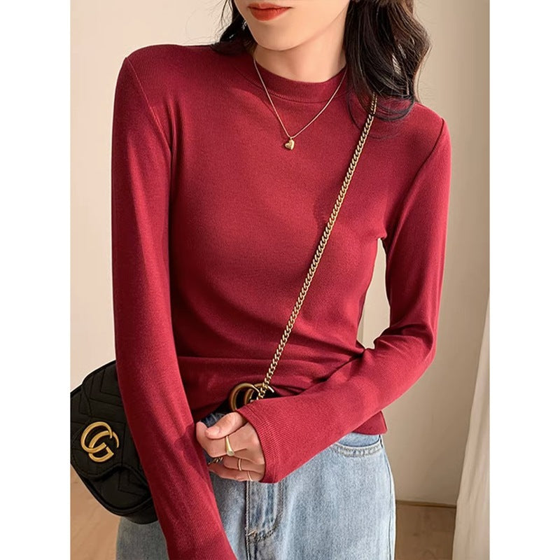Women's long sleeve shirt with higher stand-up collar Chic & Stil