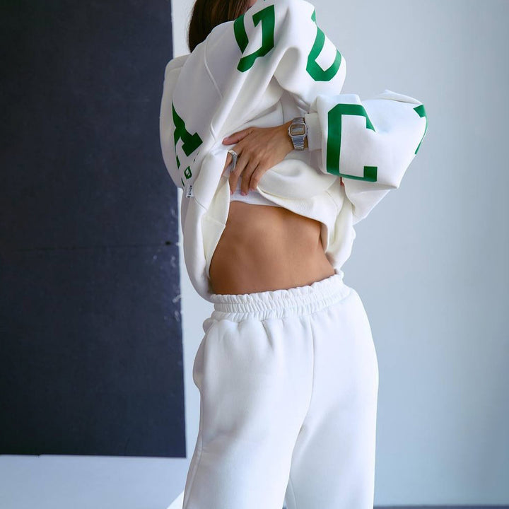 Oversized casual hoodie for women with sporty details Lune London