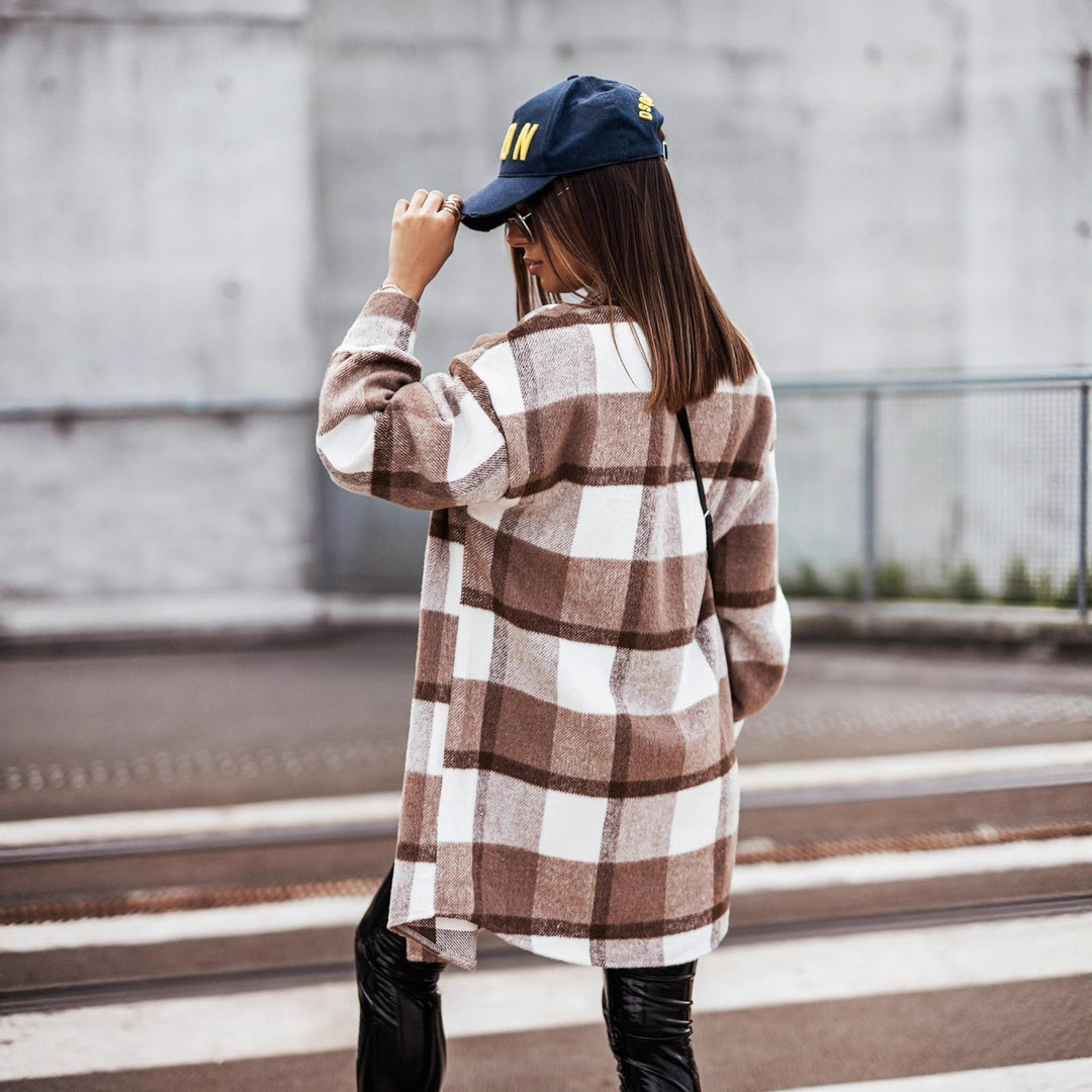 Ladies Casual Shirt Overshirt Check Lune London
