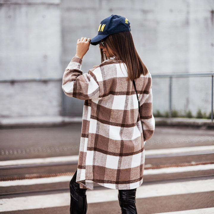 Ladies Casual Shirt Overshirt Check Lune London
