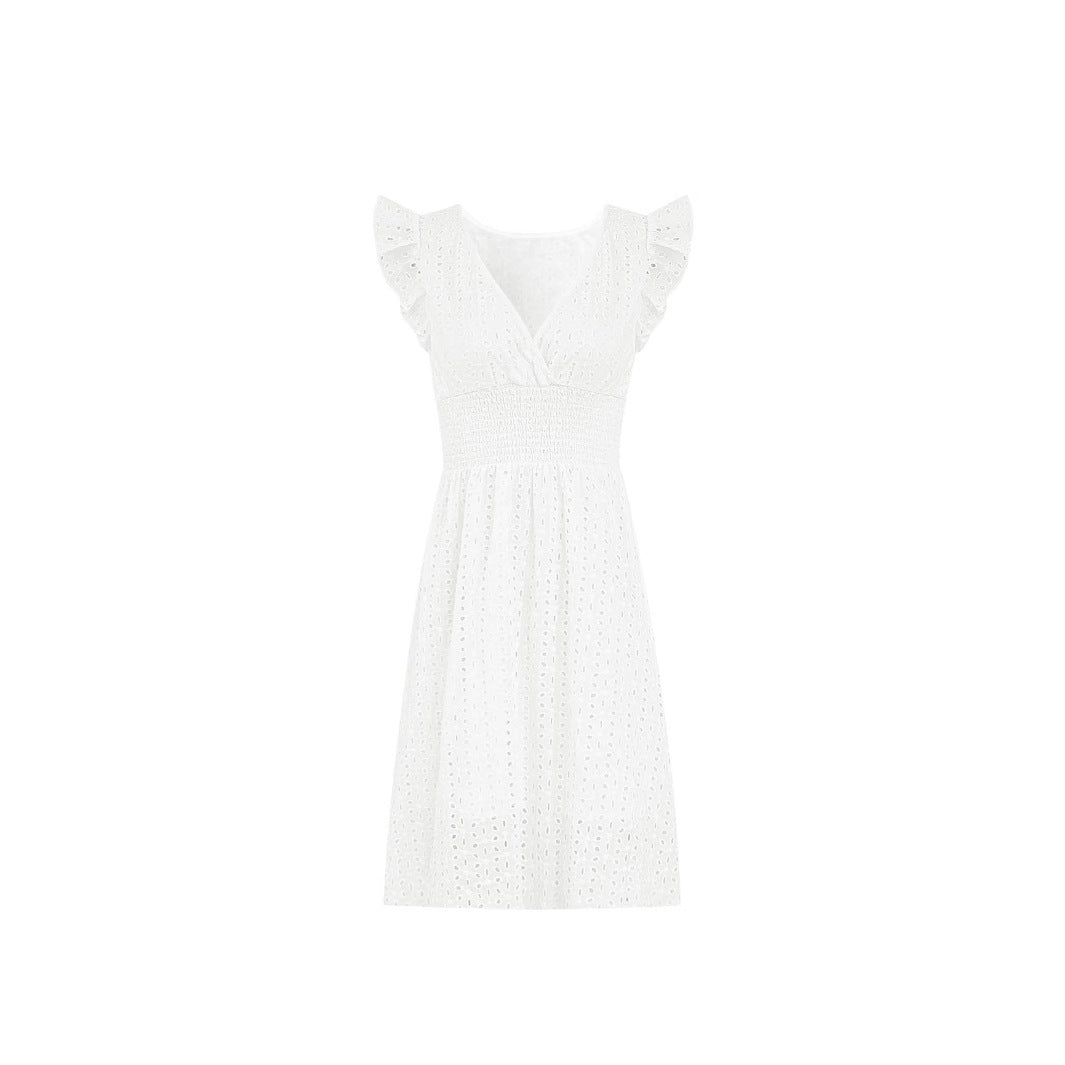 Wrap dress for women with ruffle details and a flattering cut for the silhouette Lune London