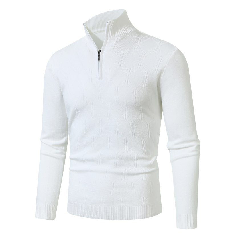 Men's knitted sweater with a modern textured pattern Lune London