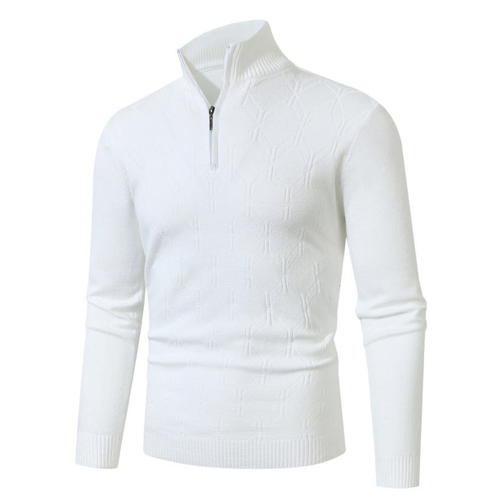 Men's knitted sweater with a modern textured pattern Lune London