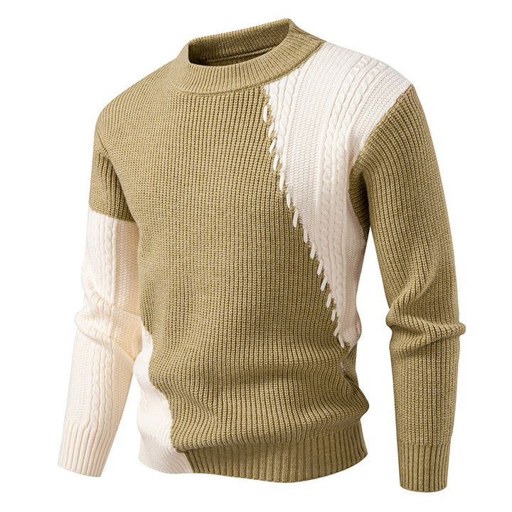 Trendy knitted sweater for men with a unique cable design Lune London