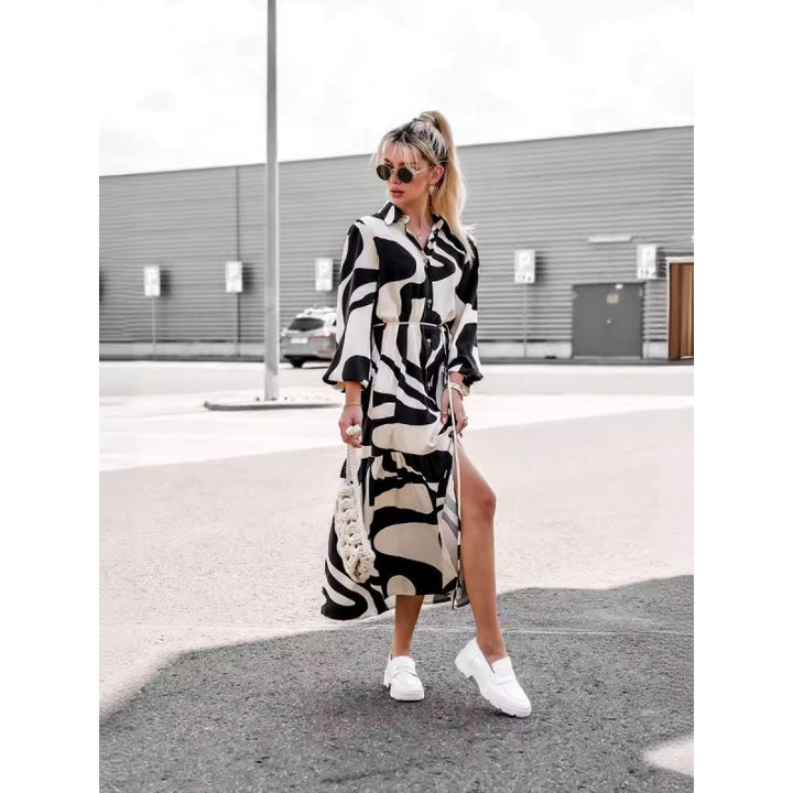 Women's Long Sleeve Shirt Dress Lune London