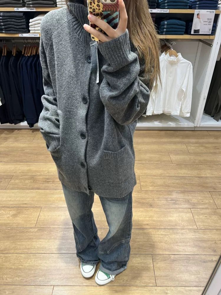 Cardigan oversize pour femme avec grandes poches Chic & Stil