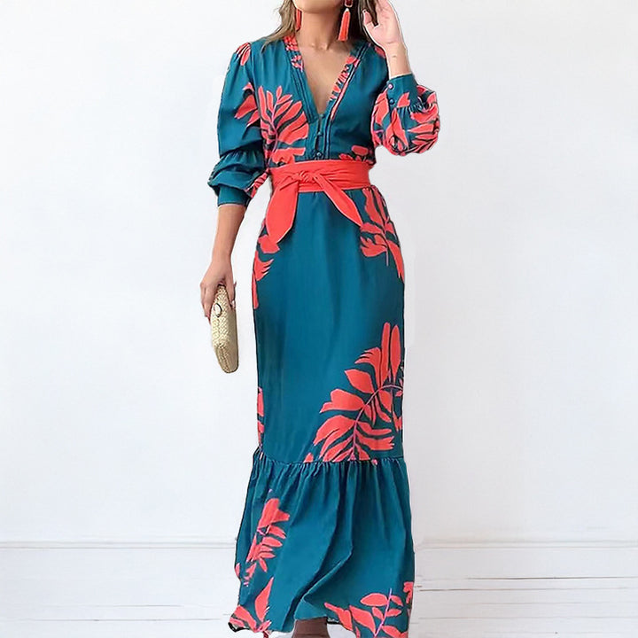 Robe maxi femme avec des motifs floraux élégants Chic & Stil