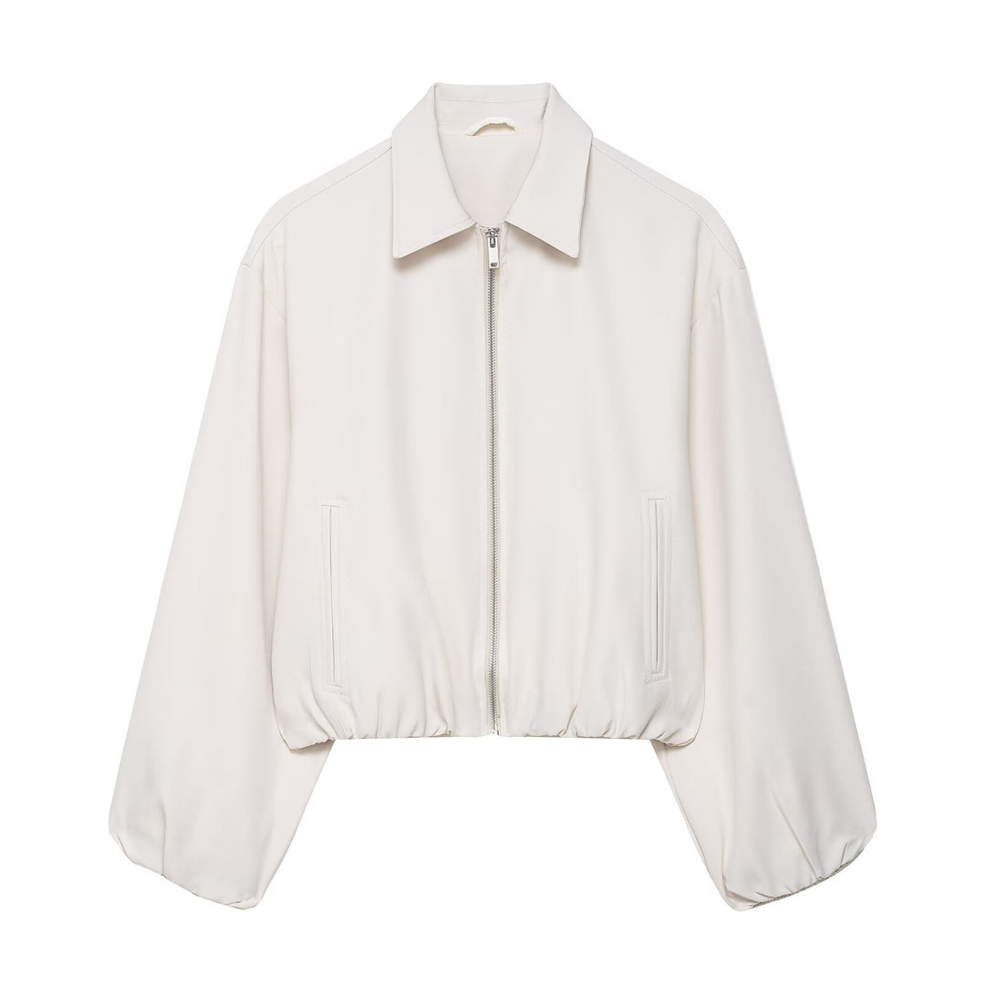 Trendy transitional jacket for women with fashionable design and elastic waist Lune London