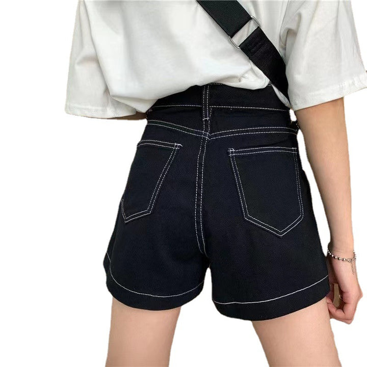 Women High-Waist Shorts with a casual cut and practical pockets