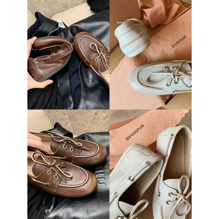 Women Nautical Lace-up Boat Shoes Lune London
