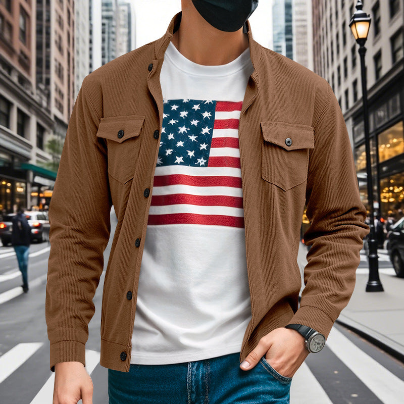 Casual shirt jacket for men with functional pockets and structured design Lune London