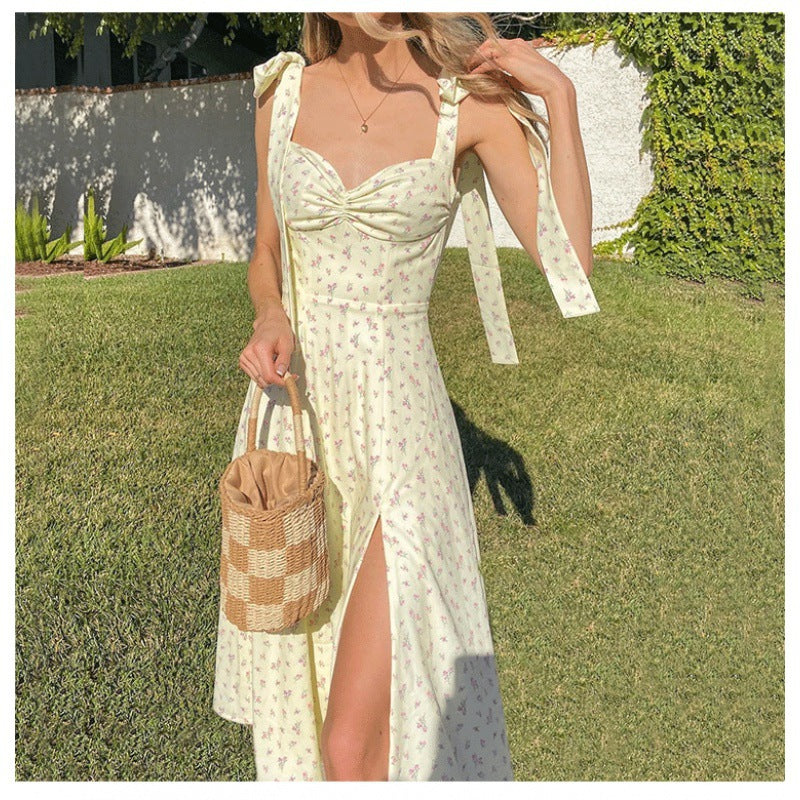 Lune London Floral High Slit Maxi Dress for Women