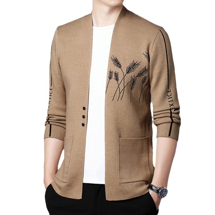 Trendy knitted jacket for men with fine embroidery Lune London